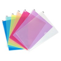 Translucent PP L-Shape Folder (12 Folders) A4 Colour