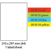 Mayspies Colour Labels 100'S A4 (210 x 297mm)