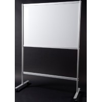 Mobile Magnetic Whiteboard (120 x 240cm) Aluminium Frame Single-Sided - With Installation