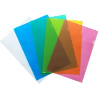 Translucent PP L-Shape Folder (12 Folders) FS/F4 Colour