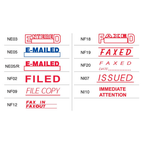 Shiny OA Pre-Inked Stamp (ENTERED, EMAILED, FILED, FAXED, ISSUED etc)