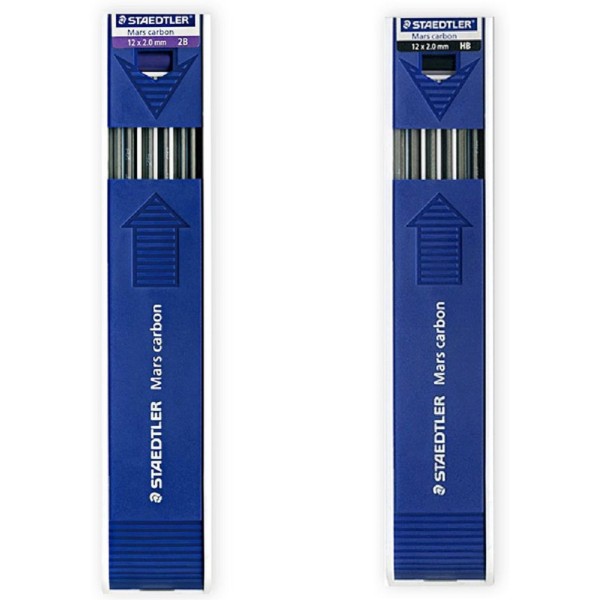 Staedtler Mars Carbon Lead 12'S 2.0mm (HB, 2B)