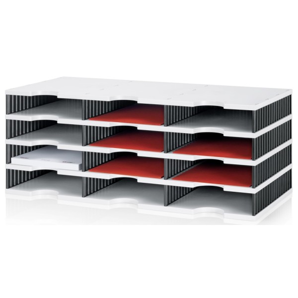 Styrodoc Trio Sorting Station 12 Compartments Grey/Black
