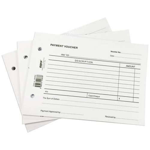 Payment Voucher Pad 50 Sheets 10'S