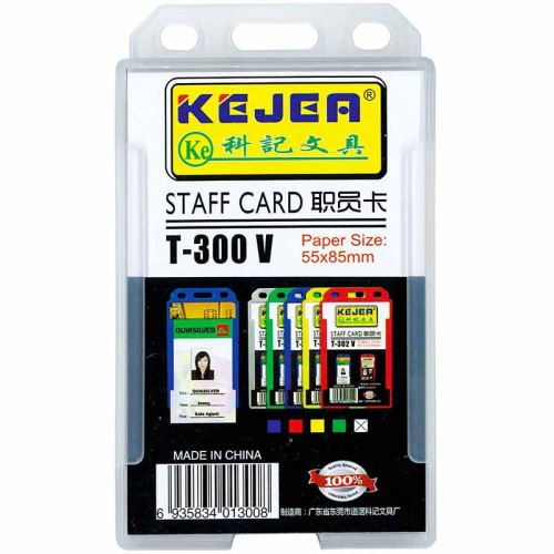 Kejea Staff Card Holder T-300V Single Rigid (55 x 85mm)