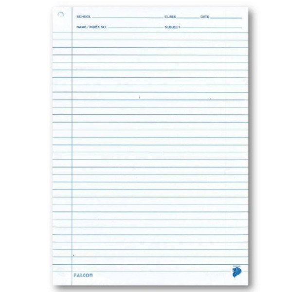 A4 Exam Writing Paper w/Punch Hole 500 Sheets