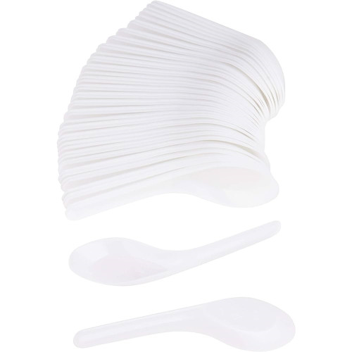 Plastic Chinese Soup Spoon 100's White