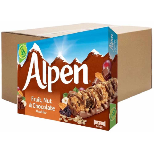 Alpen Fruit & Nut with Milk Chocolate Cereal Bar 5'S 29g (10 Boxes)