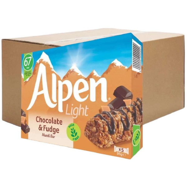 Alpen Light Chocolate & Fudge Bar 5'S 19g (10 Boxes)