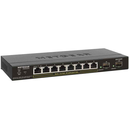 NETGEAR 10-Port PoE Gigabit Ethernet Smart Managed Pro Switch GS310TP
