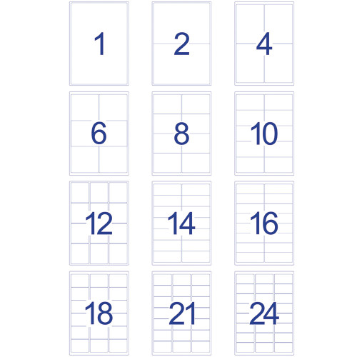 Avery White Labels 100'S A4 (1-24)